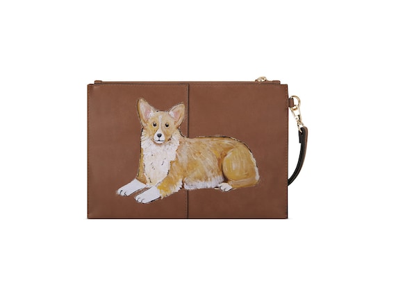 Corgi Pembroke Dog Hand Painted Crossbody Purse