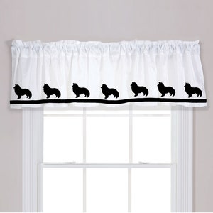 Shetland Sheepdog Sheltie Dog Window Valance Curtain - Your Choice of Colors Homemade Decor