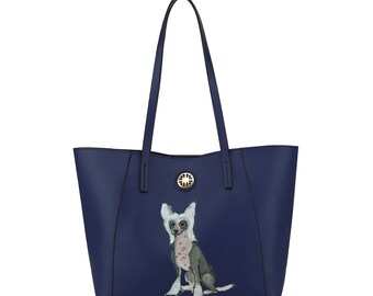 Custom Painted Dog on YOUR LV Luxury Hand Painted Handbag 