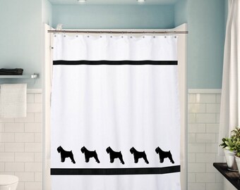 Bouvier Dog Shower Curtain in Your Choice of Colors- Bath Decor