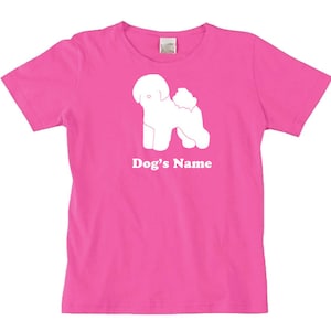 Bichon Frise Dog Personalized T-Shirt with Dog&#39;s Name