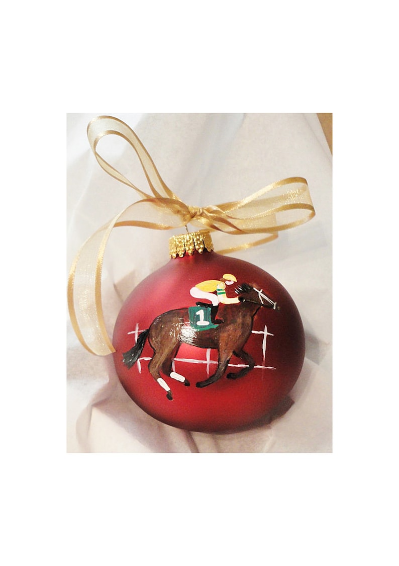 Kentucky Derby Hand Painted Christmas Ornament Personalized Etsy