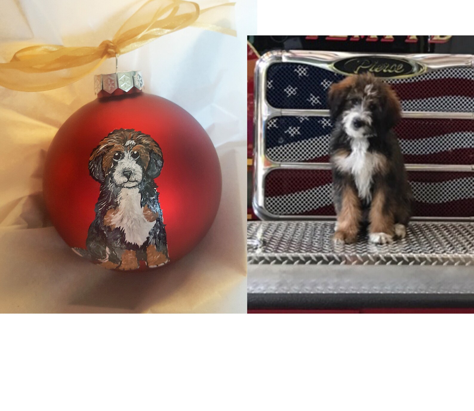 Custom Dog Glass Ornament From Your Photo Animal Hand Painted - Etsy