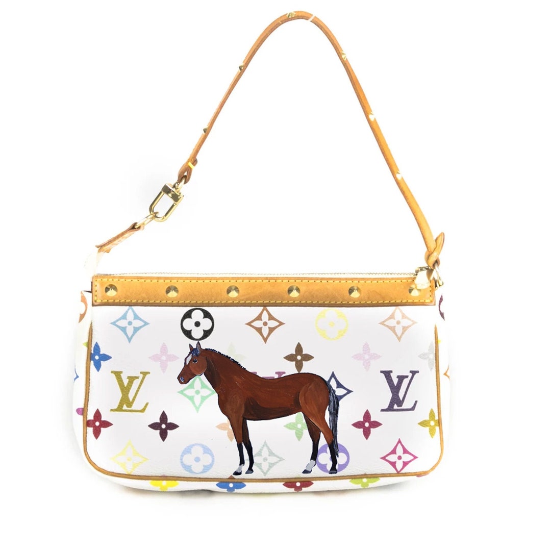 Custom Painted Horse on YOUR LV Luxury Hand Painted Handbag 