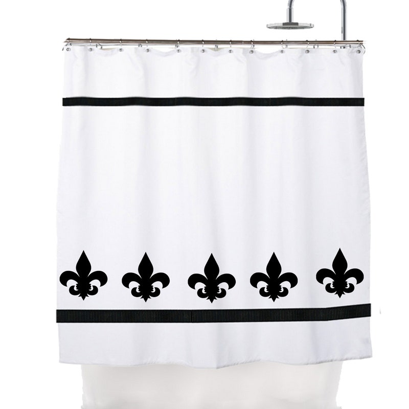 Paris Pattern Print Bathroom Shower Curtain