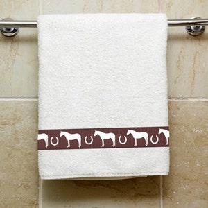 Quarter Horse Bath Towel - With or Without Name -  Your Choice of Colors
