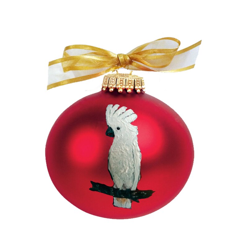 PaintedPooches Umbrella Cockatoo Christmas Ornament