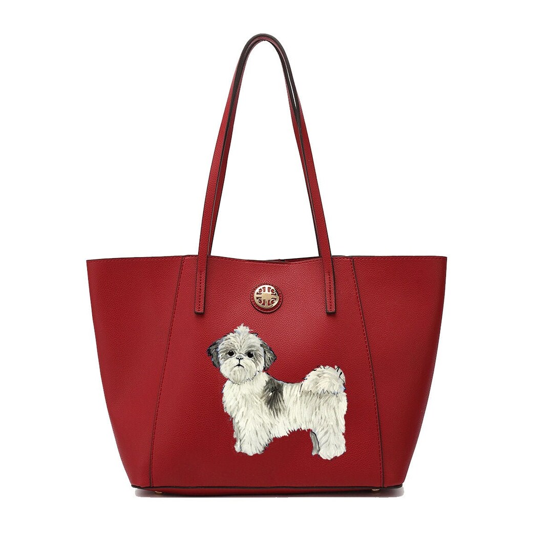 Shih Tzu Puppy Dog Hand Painted Backpack Tote / Purse / Etsy