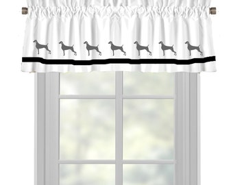 Weimaraner Dog Window Valance Curtain - Your Choice of Colors Homemade Decor