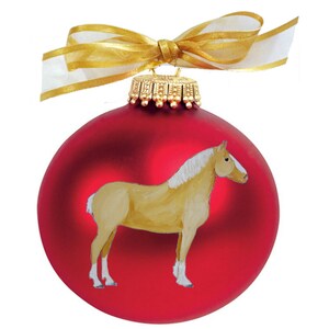 Belgian Horse Hand Painted Christmas Ornament - Personalized Christmas Ornament -  Can Be Custom From Photo (Not Digital)