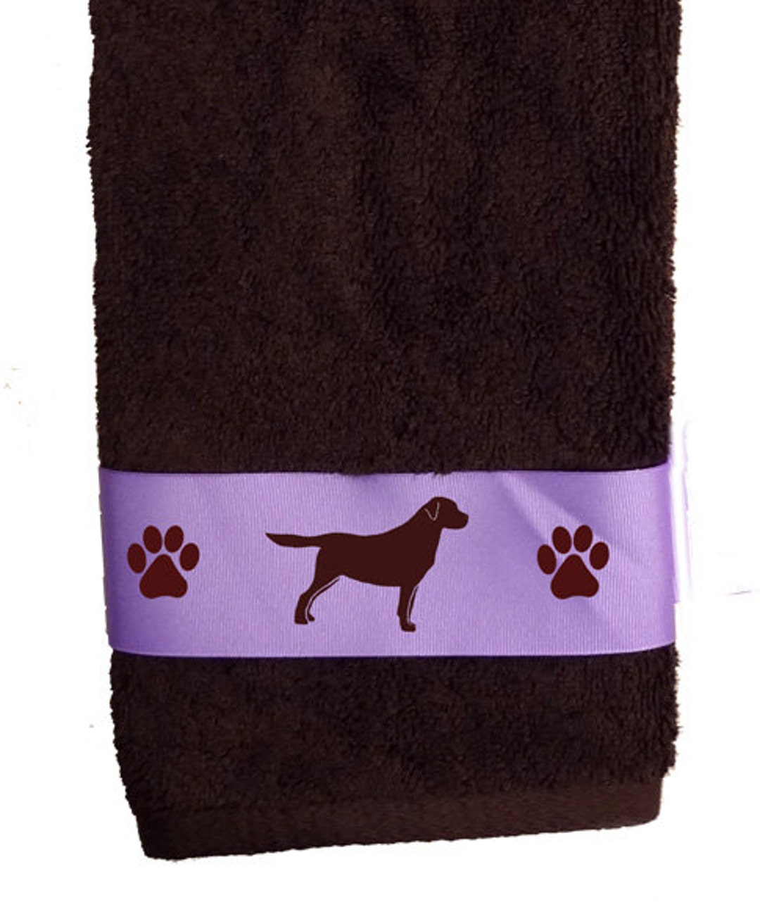 Labrador Retriever Dog Heavy Cotton Bath Towel Dogs and Paws With or
