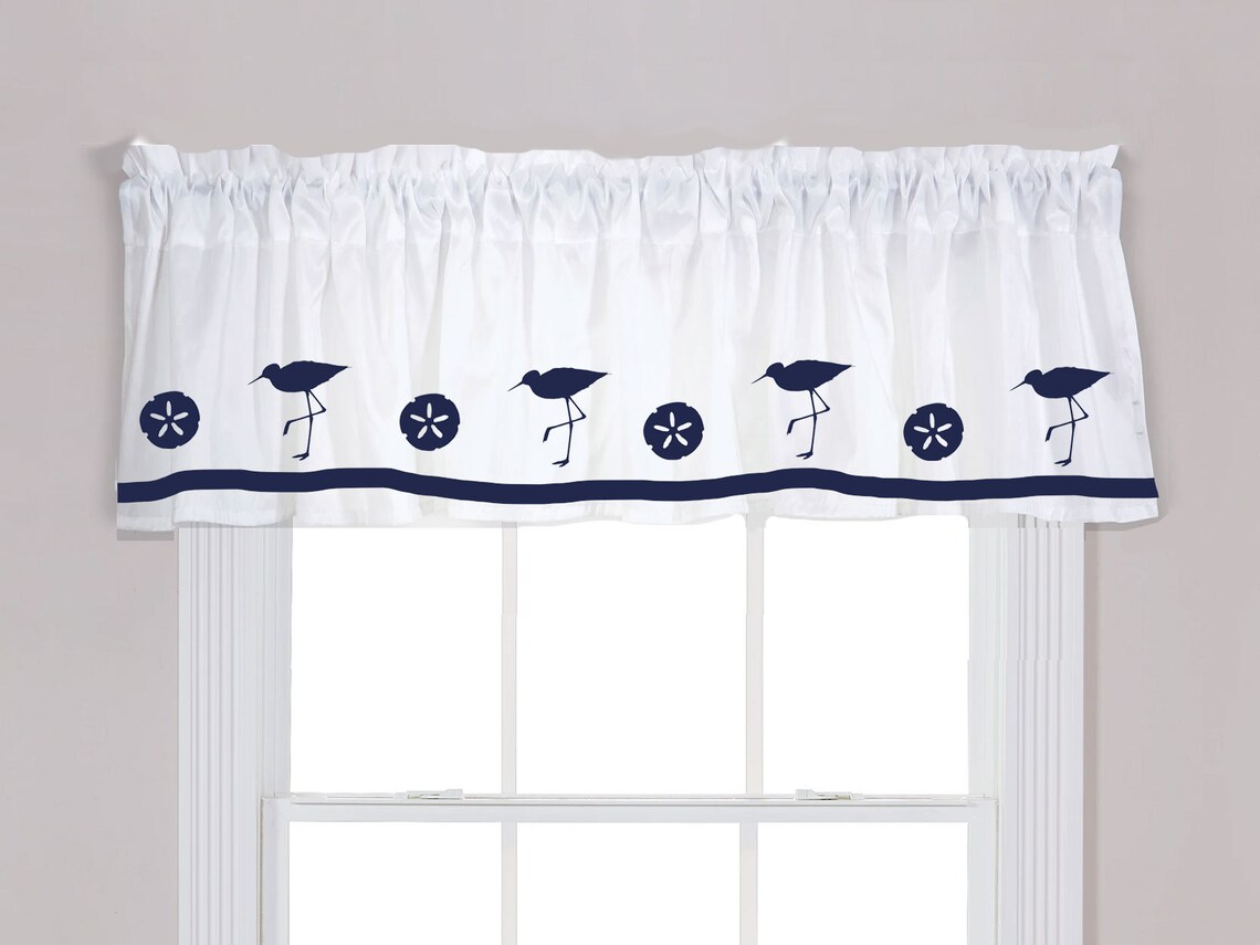 Sandpiper Sand Dollar Beach Window Valance Custom Valance in Etsy Ireland