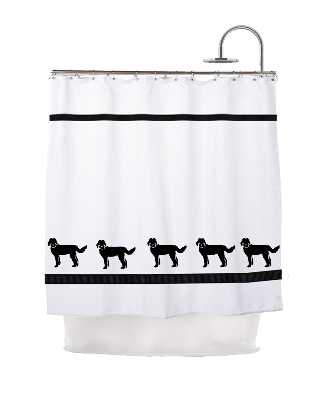 Labradoodle Dog Shower Curtain in Your Choice of Colors Our Etsy