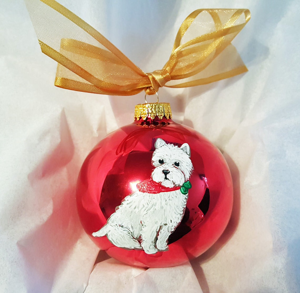 Custom Dog Glass Ornament From Your Photo Animal Hand Painted - Etsy
