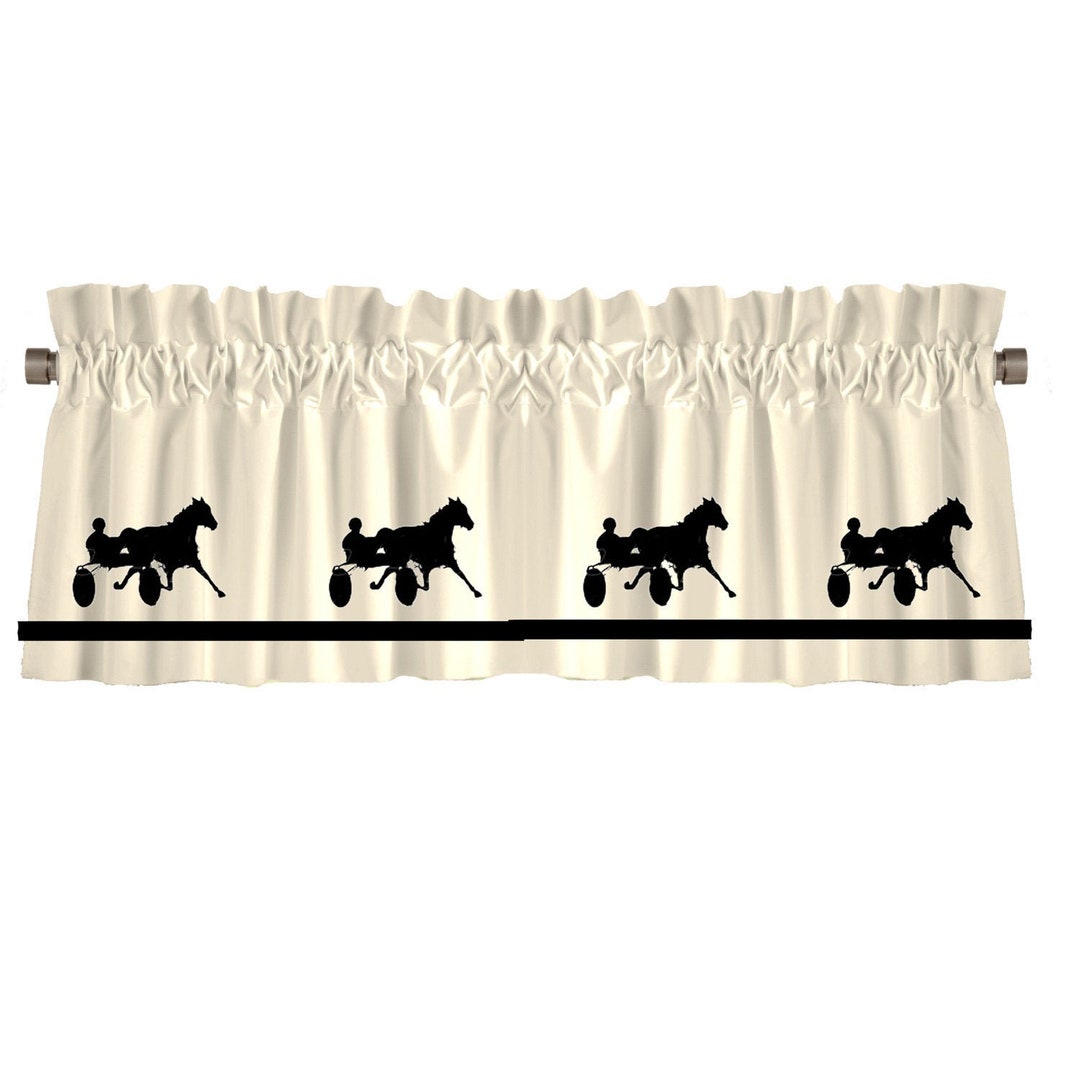 Standardbred Harness Horse Racing Window Valance Curtain Your Choice of ...