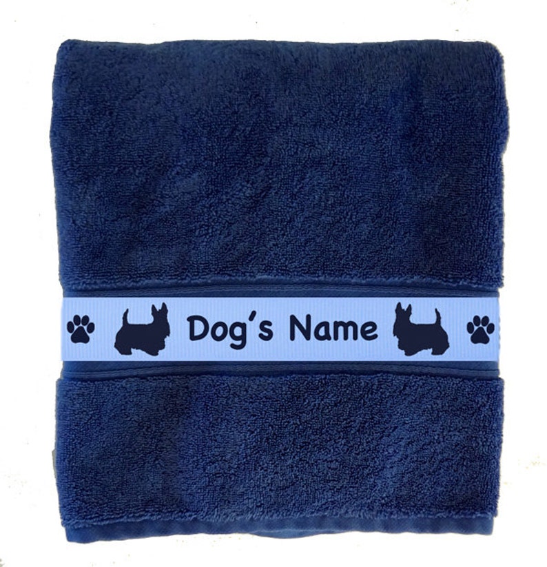 Scottish Terrier Scottie Dog Bath Towel Personalized With Your Etsy