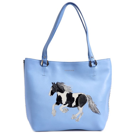 Gypsy Vanner Cob Drum Horse Painted Tote Purse Handbag Wearable Art One of a Kind Etsy UK