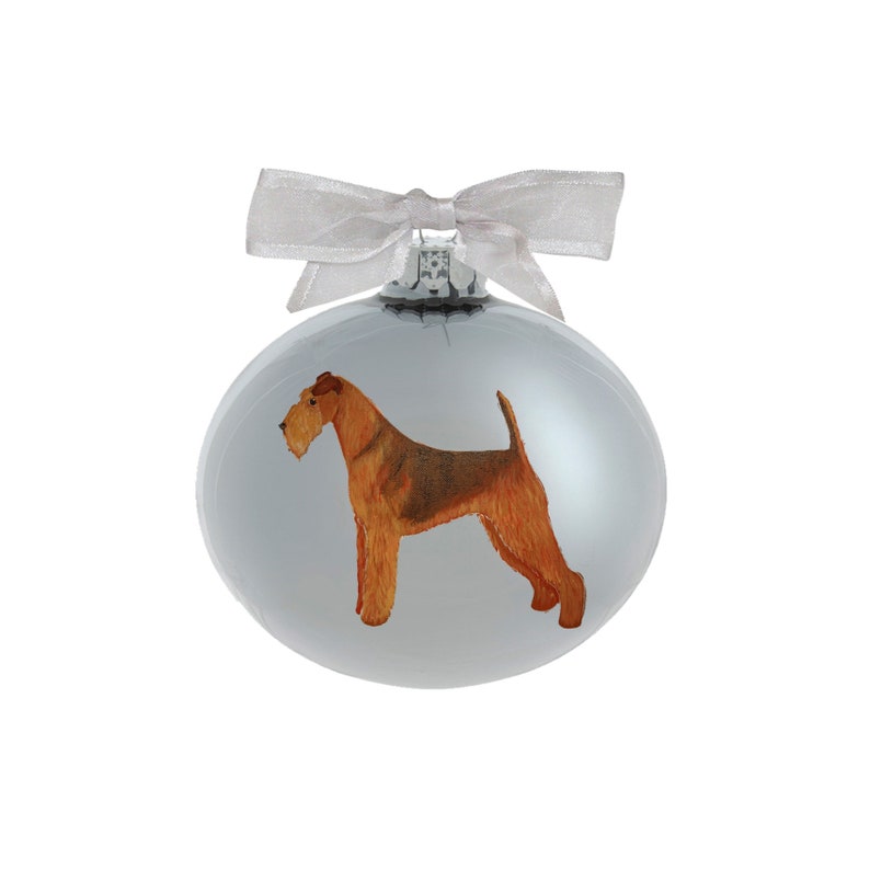 Airedale Terrier Dog Hand Painted Christmas Ornament Personalized Christmas Ornament Can Be Custom From Photo Not Digital image 1