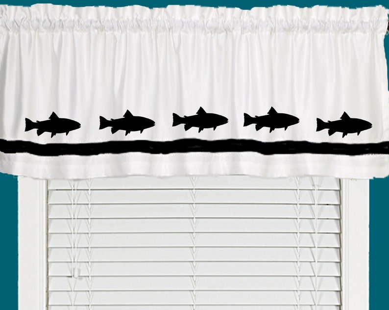 Mallard Duck Wood Duck or Trout Fish Window Valance Window Treatment Your Choice of Colors