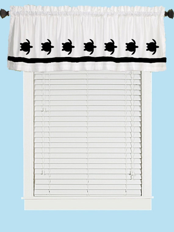 Dolphin Window Valance Curtain Custom Made In Your Choice of Colors 