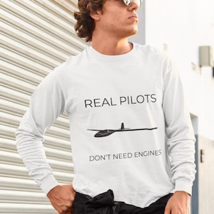 Aviation Tee, Glider Pilot Shirt, Aircraft Enthusiast Top, Soaring Plane Long Sleeve, Aviation Gift, Unisex Jersey Shirt