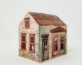 Small "Missouri Abandoned Farmhouse" - Ceramic Building with Architectural Imagery