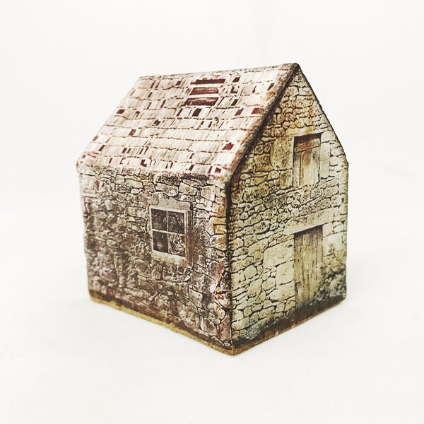 Small Wee Abandoned Cottage,  Ceramic with Architectural Imagery