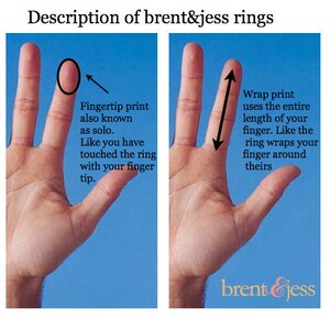 Handmade 6mm Fingerprint Wedding Ring With Small Diamond Accents image 2