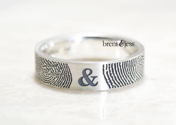 wedding ring with fingerprint