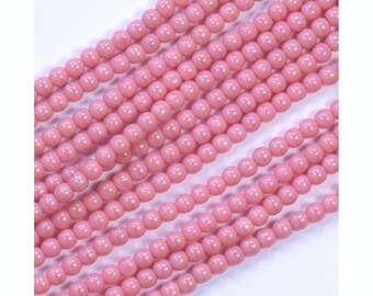 Czech Beads Pressed Mix Shell Pink Dark Pink 40 grams Dusty Rose Light Pink 0924