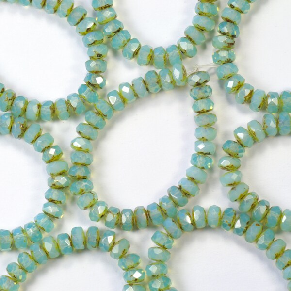 Czech Glass Donut Spacer Beads 6x2mm Iris Brown x25 - UK Supplier of