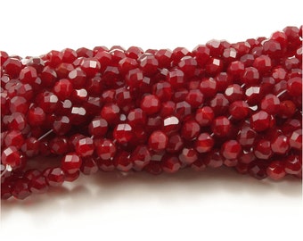 Czech Glass FP Oxblood Red Beads 6mm - 25