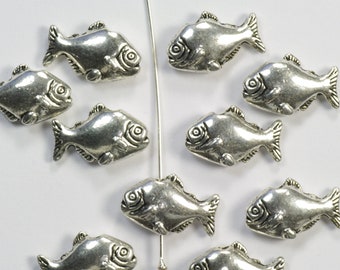 アンティークシルバー巨大魚ビーズ 15 x 20 mm A7263 10 個 - Etsy 日本
