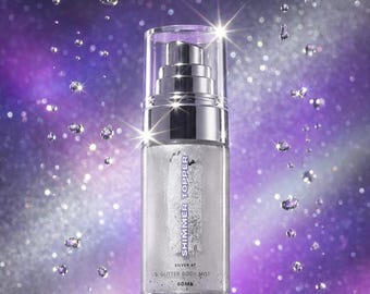 Zilveren glanstopper | Glitterhaar- en bodymist