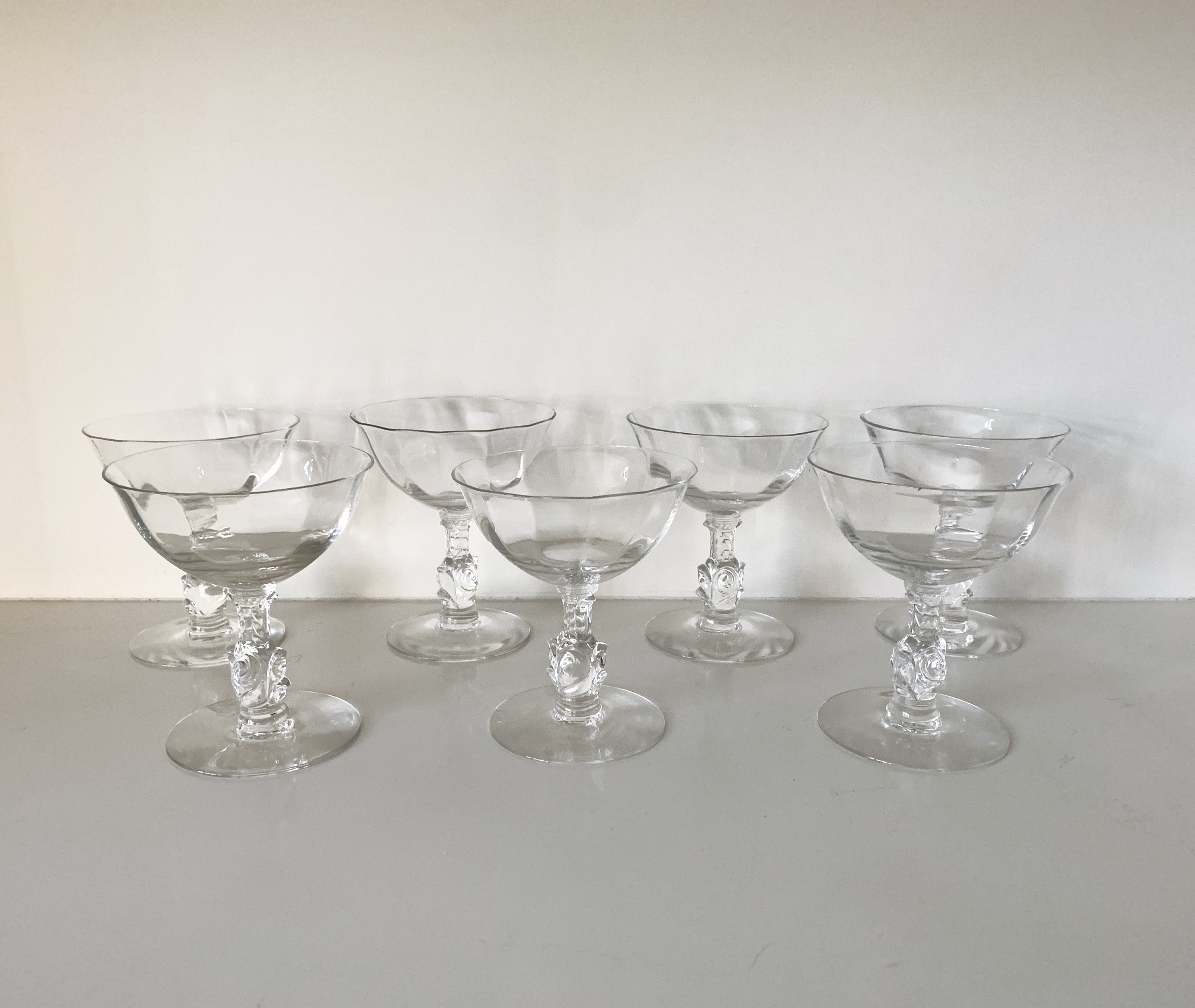 Vintage Coupe Glasses. 7 Handmade Coupe Cocktail Glasses. Mid Etsy
