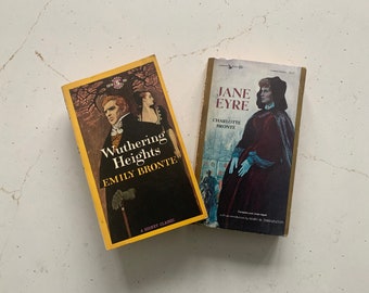 Vintage Brontë Books. Jane Eyre. Wuthering Heights. Literature. Literary Gift. Gift Wrapped.