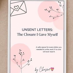 Cartas não enviadas – Diário de liberação e encerramento emocional (PDF para impressão)