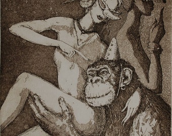 Etching - Monkey Suitor