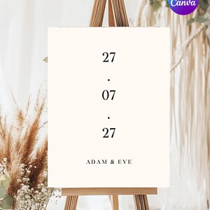 Wedding Sign Template | Printable Wedding Welcome Sign | Instant Download | Customizable Reception Sign | Modern Wedding Decor