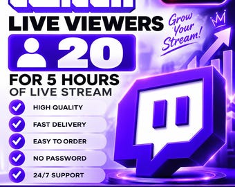 Paquete de crecimiento de Twitch 20/5H