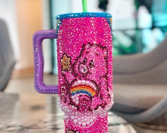 Vaso Stanley con nombre personalizado y adornos