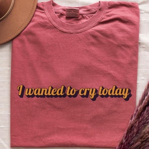 I Wanted to Cry Today Graphic T-shirt, Oversized Sustainable Tee, Funny Quote Gift for Birthday, Sarcastic Gender Neutral Shirt Present