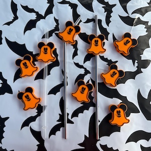 Orange Geist Maus Ohren Stroh Topper