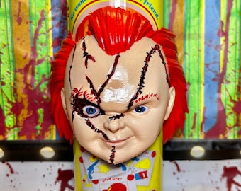 Chucky Doll Tumbler With REMOVABLE 3D Head Tumbler Sleeve