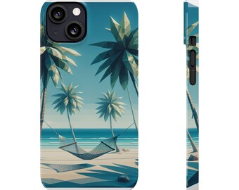 Funda para teléfono con diseño de palmera tropical: diseño playero, accesorio de verano
