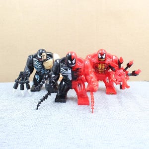 Creative Custom Made 3D Playable Big Figure Venom and Carnage Bigfig Brick Toy