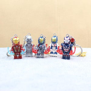 Creative Custom Made 3D Super Hero Avengers Ironman Keychain Hand-Made Keyring