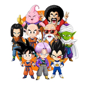 Super Dragon Warrior Chibi Clipart Bundle: Anime PNG (Digital Download)