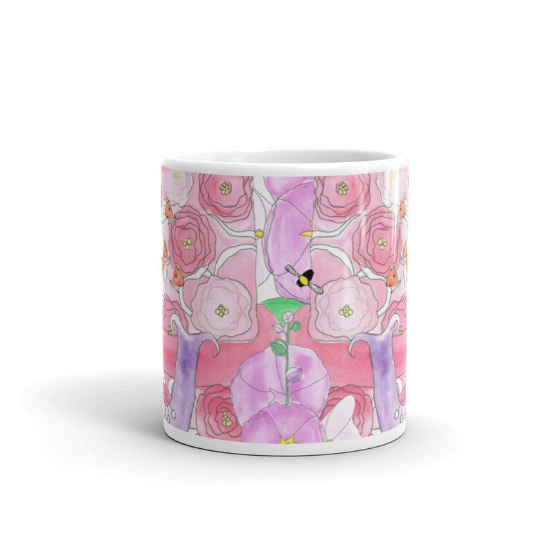 Pink Cake Elephant und Schmetterlinge Mug Bild 3