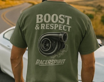 JDM-inspired T-shirt for true car lovers. Turbo power meets streetwear